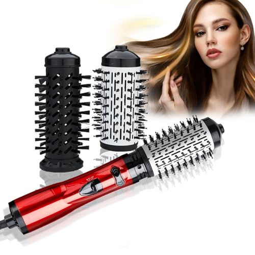 3-in-1 Hot Air Styler and 360 Rotating Hair Dryer for Dry Hair, Negative Ionic Blow Hair Dryer Brush Volumizer, 3-in-1 Round Hot Air Spin Brush Kit, Hot Air Brush Styler and Dryerbo