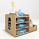 PUNCIA Dokumentenablage A4 Briefablage Ablagefächer Holz Schreibtisch Datei Organizer Papierablage Aktenaufbewahrung Ablagesystem Dokumentenhalter Ordner für Büro Arbeitszimmer Schule Office