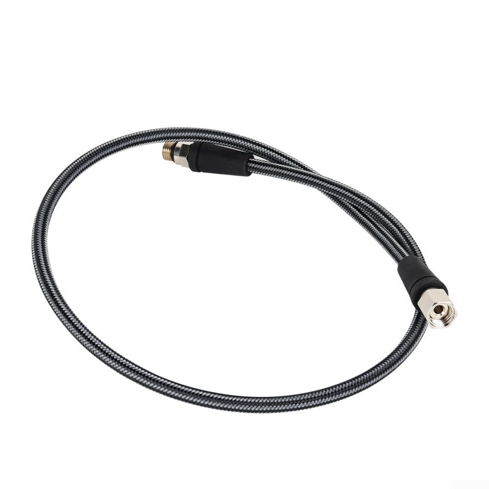 Accarugty High Pressure Scuba Diving Hose, Flexible Carbon Fiber Regulator Line, With 7/16-20UNF Fitting, For Deep Sea Diving Equipment Black(80cm)