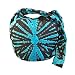 BTP! Tie Dye Sling Crossbody Shoulder Bag Purse Hippie Hobo Cotton Bohemian Colorful Firework (Turquoise VJ6)