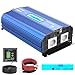 Produktbild Reiner Sinus Wechselrichter 1500W Spannungswandler 12V auf 230V Power Inverter mit 2 AC-Steckdosen 2x2.4A USB-Anschlüsse Fernbedienung und Bildschirm LCD für Wohnmobil von GIANDEL