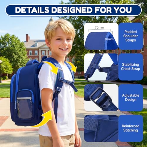 Cartable garçon école primaire avec dos ergonomique confortable Amythe