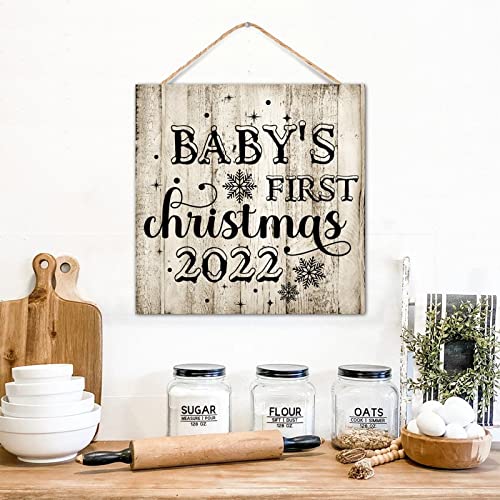 Décoration de Noël bébé grand format en bois pour mur et salon