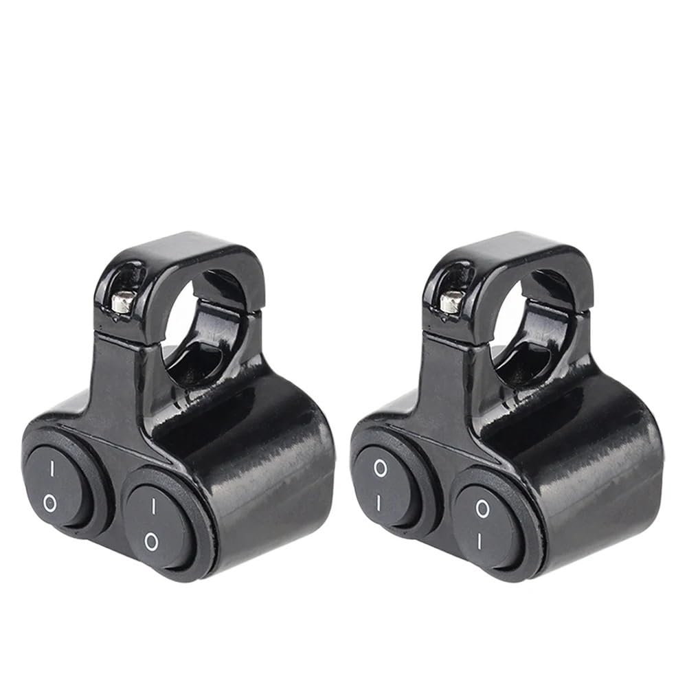 Interruptor de altavoz para moto con doble botón resistente al agua para faro de 12V 8