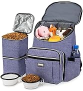 BAGLHER Travel Dog Backpack - Detachable Travel Dog Food Container for Pet Supplies Dog Gear Back...