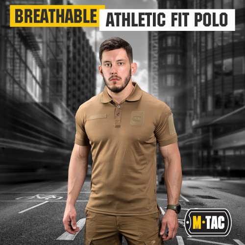 M-Tac Tactical Breathable Polo Shirt - Military Quick Dry Coolmax Short Sleeve T-Shirt for Men2