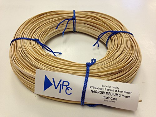 Chair Cane Narrow Medium 2.75mm 270 ft Coil with 1 Strand of 4mm Binder Cane