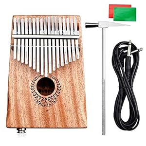 CHENTAOMAYAN Kalimba Muspor 17-tone EQ elektrische doos mahonie duim piano kalimba vinger piano met tas + line-slinger…