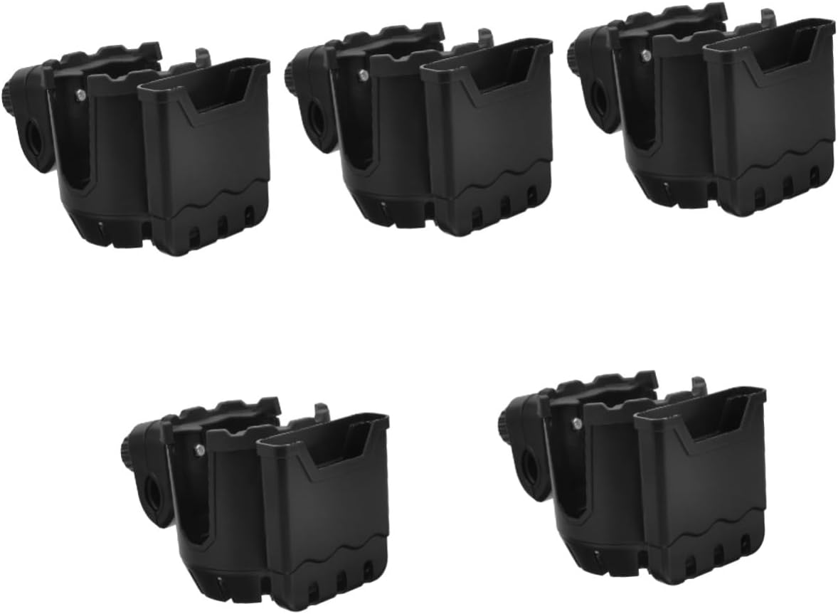 GALPADA 5pcs Wheelchair Cup Holder Rotatable Stroller Accessory Handlebar Beverage Rack for Walkers and Wheelchairs Easy Installation Compatible Bottles and Cups