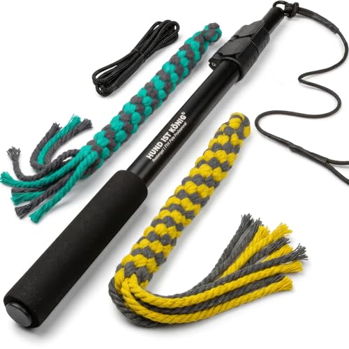 HUND IST KÖNIG Reizangel für Hunde - Profi Hundeangel für ultimativen Spielspaß & körperliche Auslastung - inkl. 2 Tauen + Ersatzseil + eBook - robust & leicht, für große & kleine Fellnasen