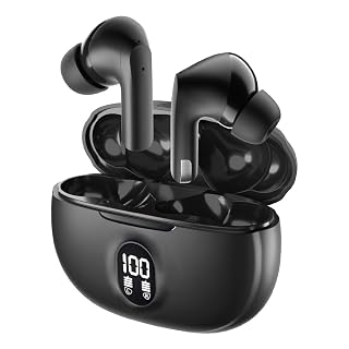 Wireless Earbuds, Bluetooth 5.4 Headphones Stereo Deep Bass, Wireless Noise Cancelling Headphones with Mic, 48H Playtime, Touch Control, IPX8 Waterproof in-Ear Earphones for iPhone iOS Android Phone - Amazon product rated Grade A