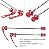Pwshymi Brochettes de moyeu de Roue de vélo Brochettes de vélo Axe de vélo Levier de Broche à dégagement Rapide (Rouge) Sportinggoods #3