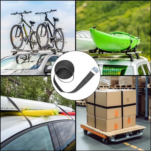 4 szt. wytrzymałych pasków mocujących z grzechotką Heavy Duty, 5m x 25mm regulowane paski mocujące z szybkozłączną klamrą cam do vanów, motocykli, ciężarówek, przyczep