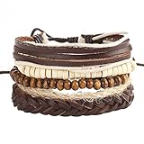 Gewicht:20.85g. Onefeart Unedles Metall Armband Bangle Für Frauen Mädchen Hand-Gewebte Armband 5Pcs/Set Einstellbar Design Braun