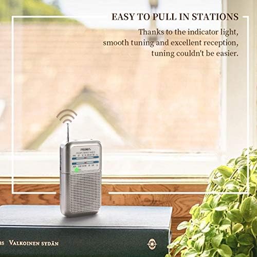 DE333 Portable Radios Small, Battery Radio Transistor with FM AM, Signal Indicator, AAA Battery Operated, Mini Pocket Radio for Walking Jogging and Camping By PRUNUS