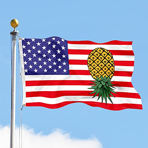 3X5Ft Pineapple American Flag With Canvas Header And Brass Grommets For Outdoor Decor #TOP4