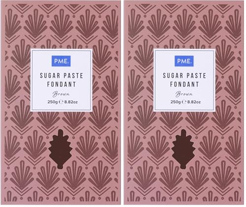 PME Sugar Paste Fondant – Brown 250g (Pack of 2)