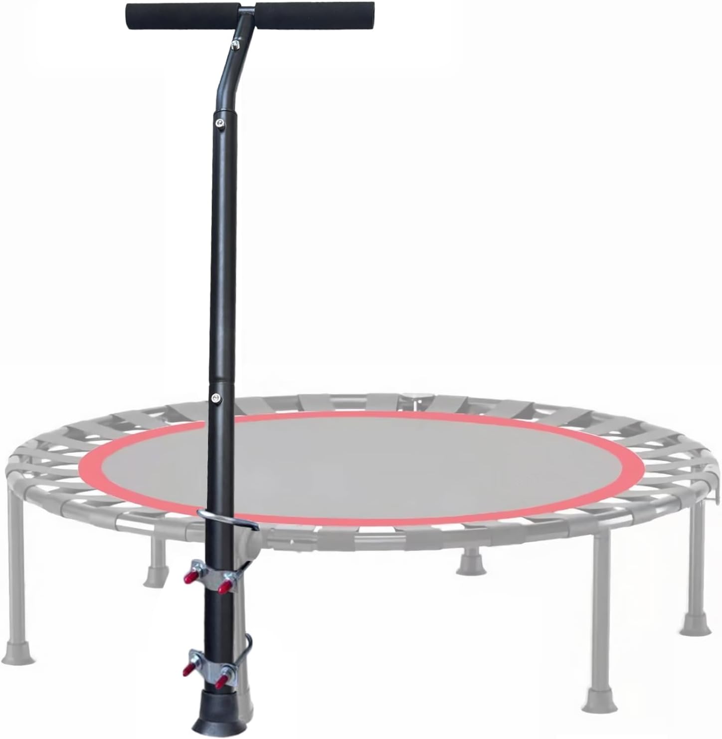 Trampoline Handle Bar Rebounder Handle Bar for Round Fitness Trampolines Fits Foot Tubes up to 0.98IN-1.25IN Diameter (Trampoline not Included) Non-Slip Comfortable Handles