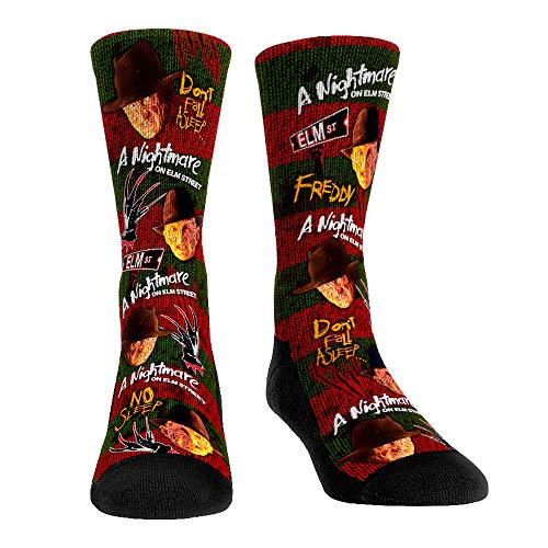Rock Em Nightmare On Elm Street Freddy Krueger Socks (Large/X-Large Freddy Krueger - All Over Print)