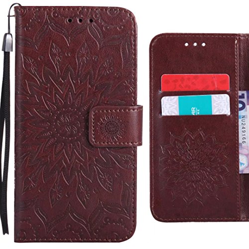 Ougger Coque pour ZTE Blade L110 (A110) Etui Housse, Flore des Fleurs Portefeuille PU Cuir Silicone...