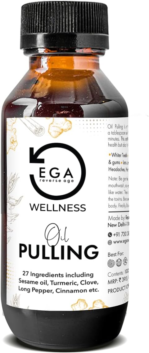 Oil Pulling 100ml | Ayurvedic Oil For Oil Pulling Deep Cleanses Mouth, Removes Toxins | Prevent Bad Breath, Alleviates Toothache & Sensitivity 100% Vegan Plant