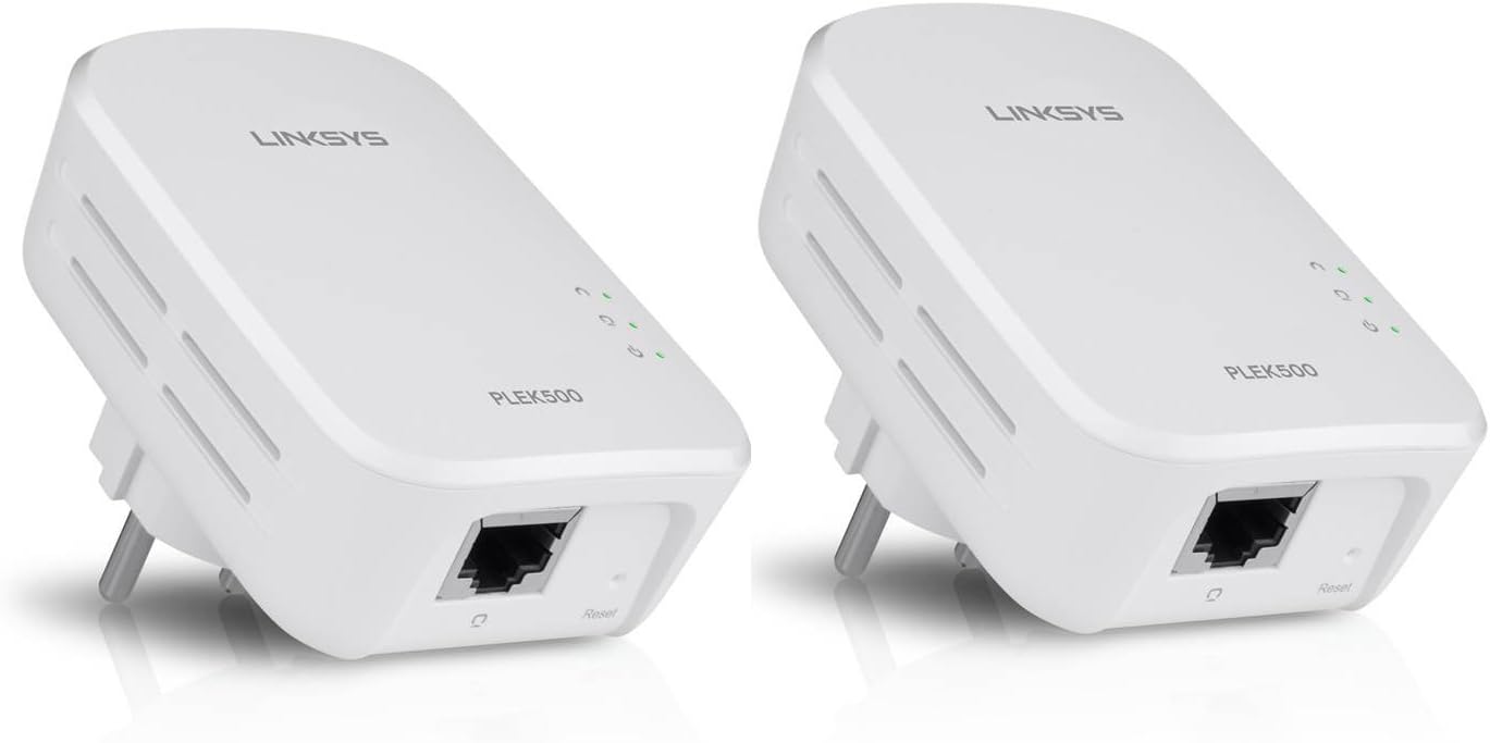 LINKSYS PLEK500 / Powerline HomePlug AV2 1-Port Gigabit Network Adapter Kit