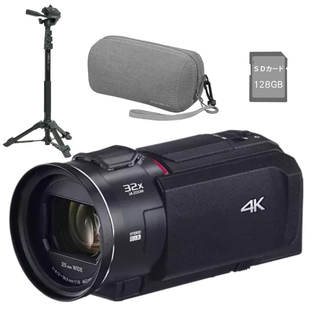 Amazon | デジタル4Kビデオカメラ HC-VX3＆SDカード128GB＆ポーチ＆一