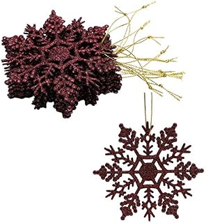 Christmas Concepts® Pack of 12-10cm Glitter Snowflake Hanging Decorations - Christmas Decorations (Ice Blue)