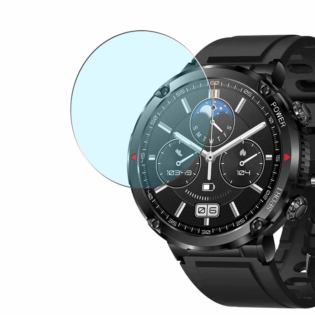 Film for BOZLUN T30 Smart watch[3 Pack] Synvy Anti Blue Light Screen Protector, compatible with BOZLUN T30 1.6" Smart Watch Smartwatch Guard Skin [ Not Tempered Glass Protectors ]