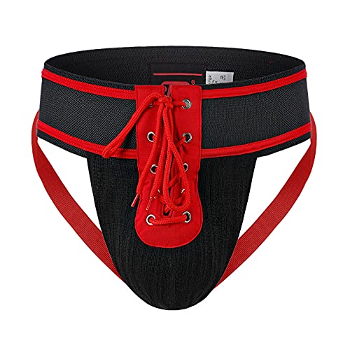 Fangkun Men's Underwear Jockstrap Athletic Supporters Men Lace Up Briefs Thong Width Waistband Sexy Bulge Pouch Jock Strap