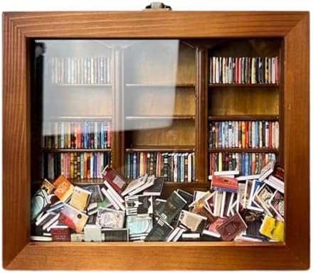 Étagère Anti-Stress Miniature - 200 Livres En Bois Colorés - Décoration Bureau Et Noël - Idée Cadeau Pour Amoureux Des Livres