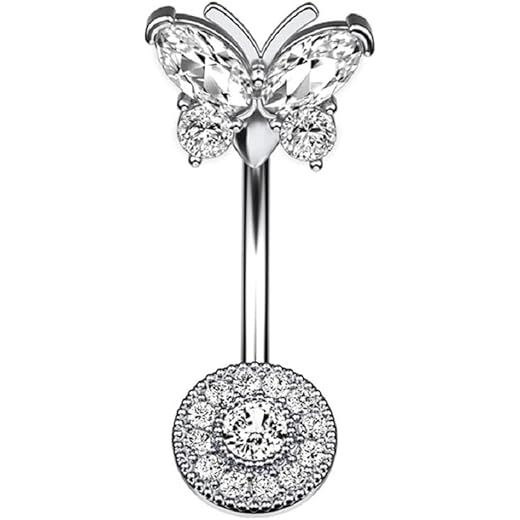 Butterfly Belly Ring Stainless Steel