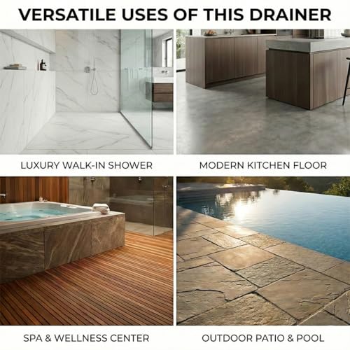 Image of ARQUIN Bathroom Floor Drainer 6x6 Inch 304-Grade Stainless Steel Floor Drain-Diamond Square Flat Cut Anti Without Cockroach Trap Floor Drainer Waste Water Drainer