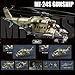 MI-24S Helicopter Building Set, Military Army Plane Building Bricks Set for Adults, Compatible with Lego, Air-Force Medium Utility Model Kit with 3 Soldier Figures, 893 PCS