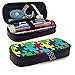 Estuche Escolar de Gran Capacidad, Bolsa de Lápiz Portable Estuche Organizador para Material Papelería con Cremallera Doble Autism Puzzle Puzzles