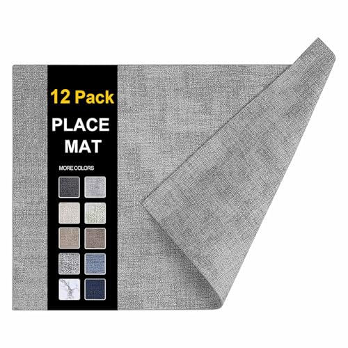 homing Faux Leather Heat Resistant Placemats 12 Packs