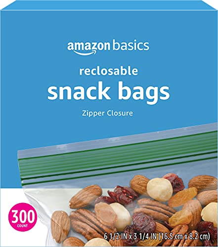 Amazon Basics Snack Storage Bags, 300 Count (Previously Solimo) #TOP3