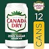 Canada Dry Zero Sugar Ginger Ale Soda, 12 fl oz cans, 12 pack