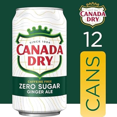Canada Dry Zero Sugar Ginger Ale Soda, 12 fl oz cans, 12 pack
