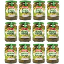 Hengstenberg Crunchy Gherkins, 24.3 Ounce Pack of 12