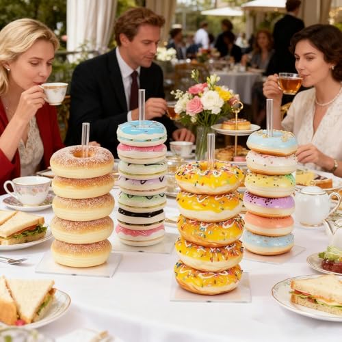 Torre acrílica de nivel premium para exhibición de postres en banquetes 4