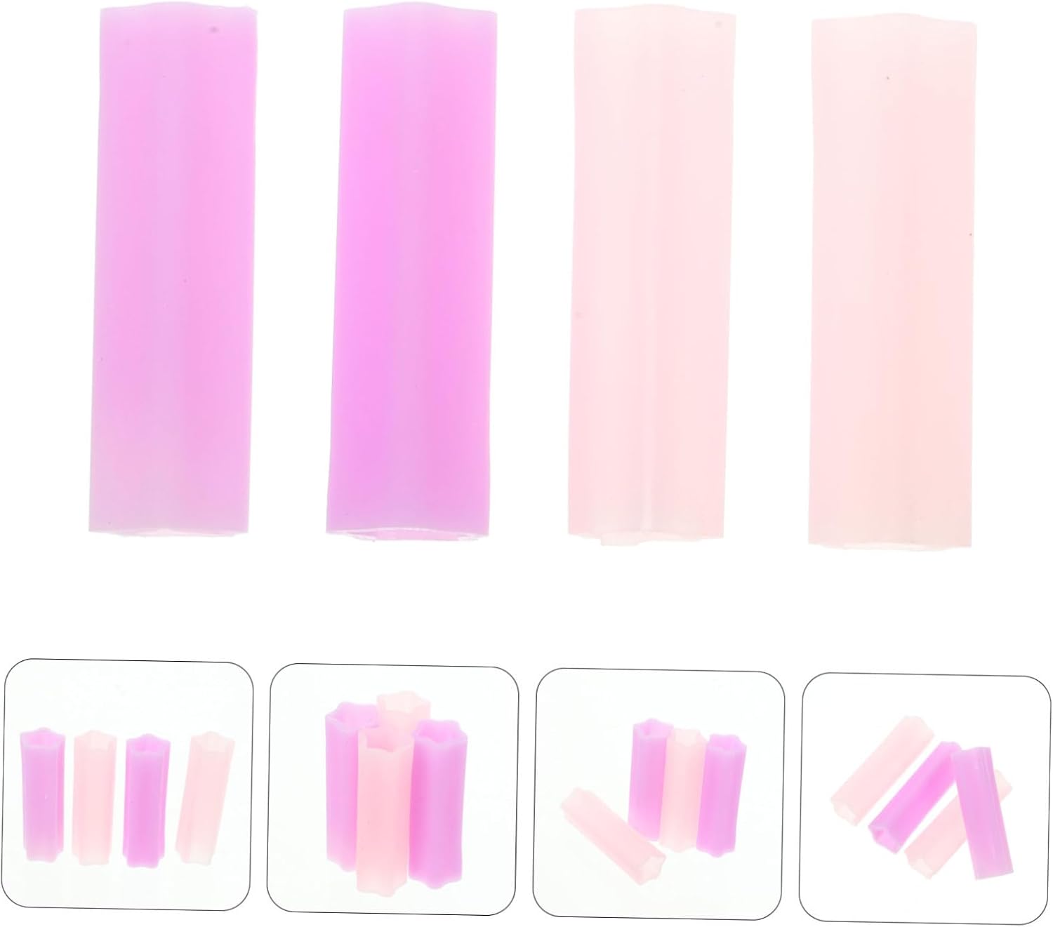 Mikinona 4pcs Nipper Cap Protective Cover for Nail Cuticle Scissors Sleeve for Manicure Pedicure Tools Pink Rose Red