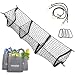 Hang Outs Premium Three Pocket Mesh Storage Net - Black Mesh Three Pocket Trunk Cargo Organizer - fits larger trucks with bungee cords - now with 3 reusable grocery bags