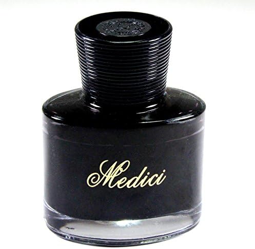 Medici High Grade Writing Ink by Premiere Brands - Black Fountain Pen Ink in 60 ml Bottle - Enjoy Smooth Flowing, True Black Ink