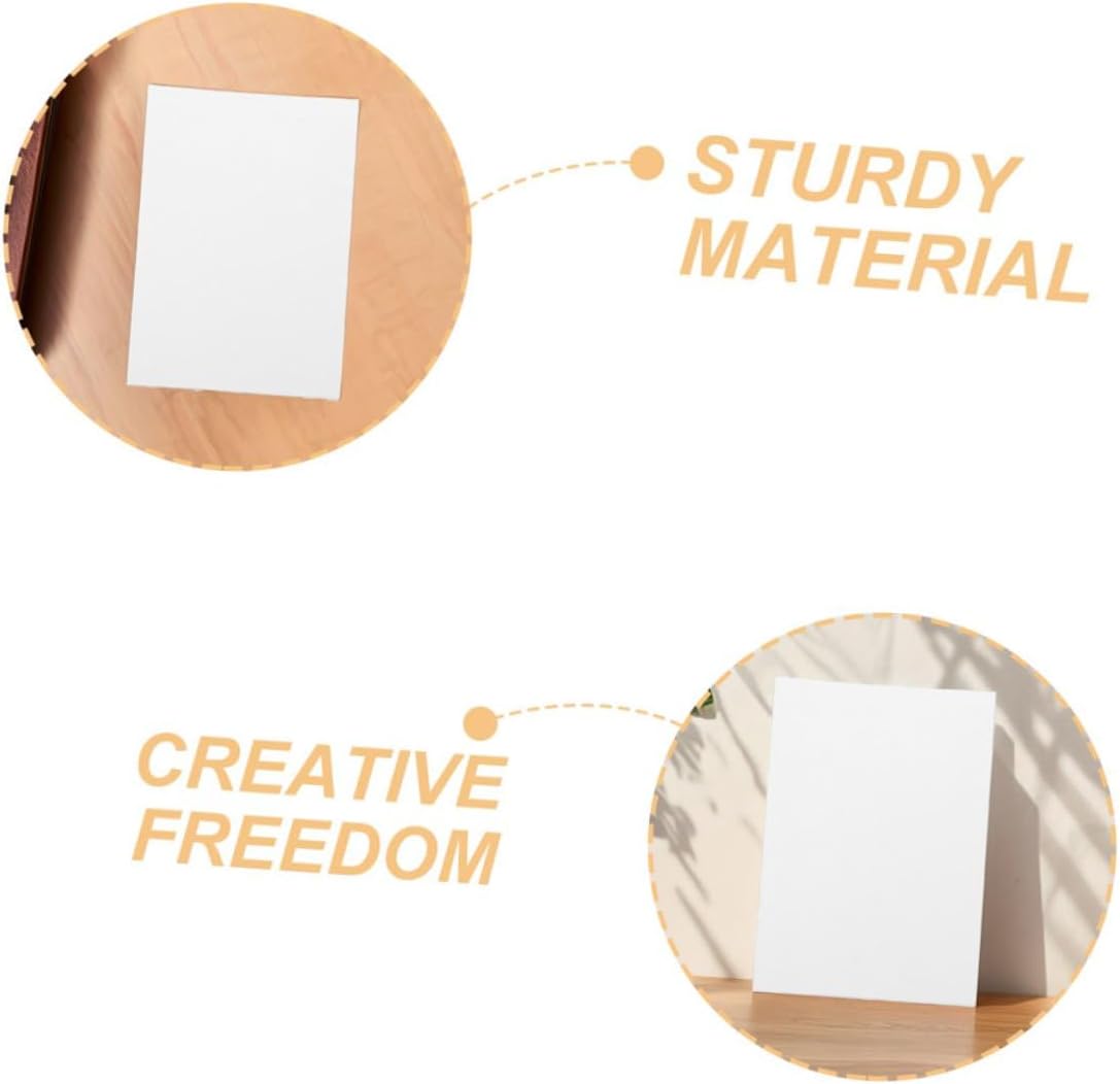 5pcs 15x20cm Blank Canvas Boards for Artists Acrylic Oil Watercolor Painting Panels Cotton Surface Wood Painting Boards for Craft Supplies