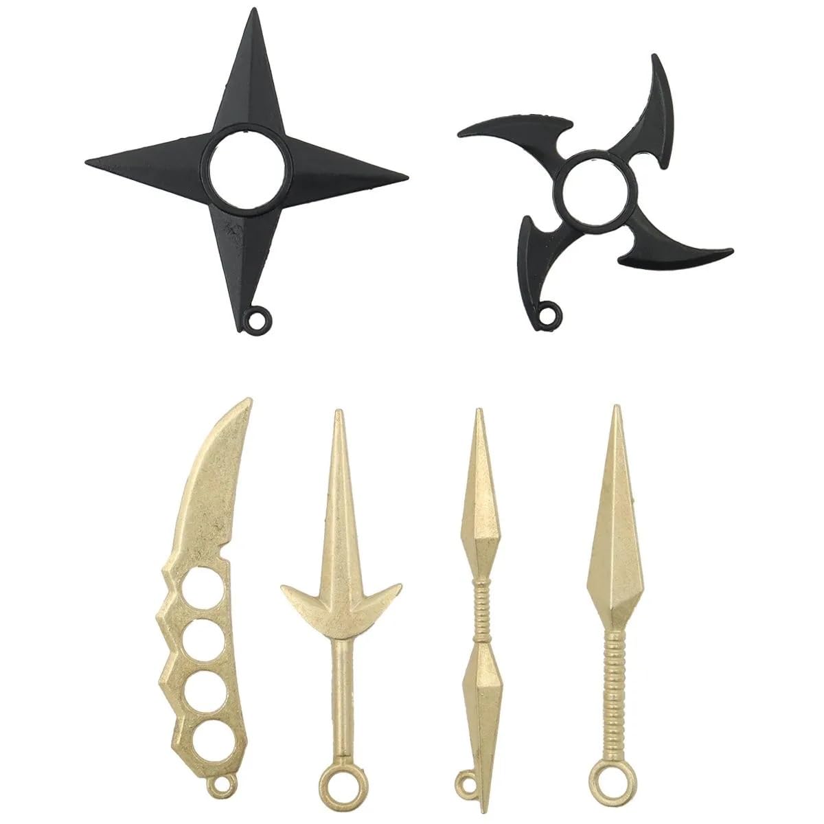 VersaMarts Ninja Weapon Set, Mini Cold Weapon Ornament & Keychain Accessory