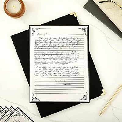 Juvale Vintage Lined Paper - 48 Sheets, 8.5 x 11 In, Cream - Stationery & Letter Paper with Lines for Handwritten Letters - Compatible with Inkjet & Laser Printers