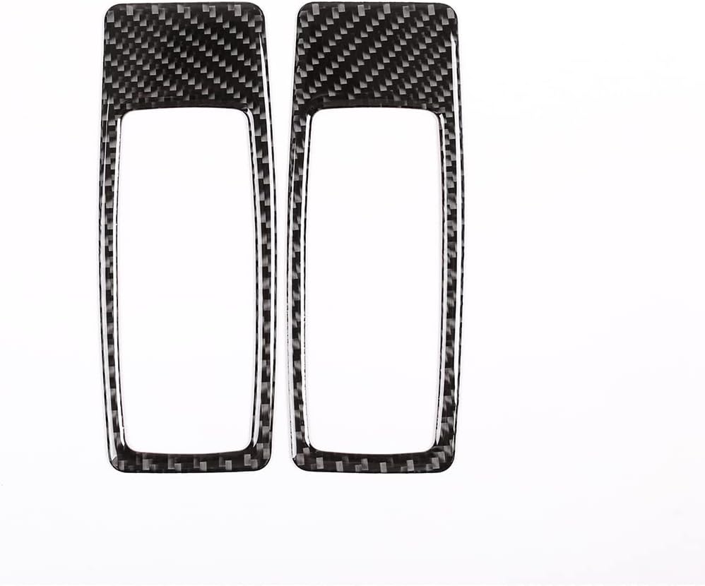 Car Interior Overhead Reading Light Decorative Frame Sticker Fit for BMW X5 X6 E70 E71 2008-2013 Soft Carbon Fiber Panel Protection Accessories 2pcs (Style B)