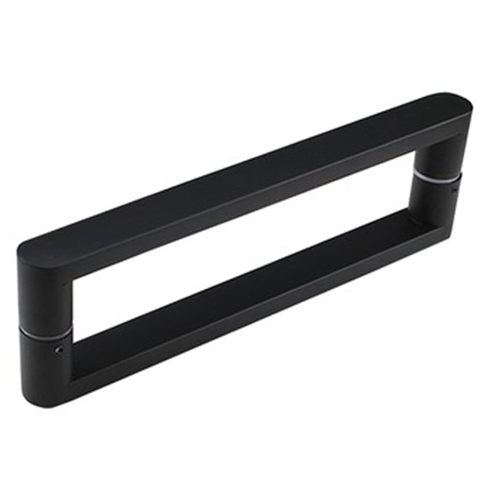 Poignée de porte en acier inoxydable rectangulaire au design noir mat épuré