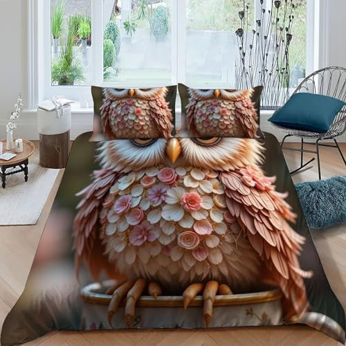 Housse de couette forest animals microfibre zippée pour un lit king simple à border - 2